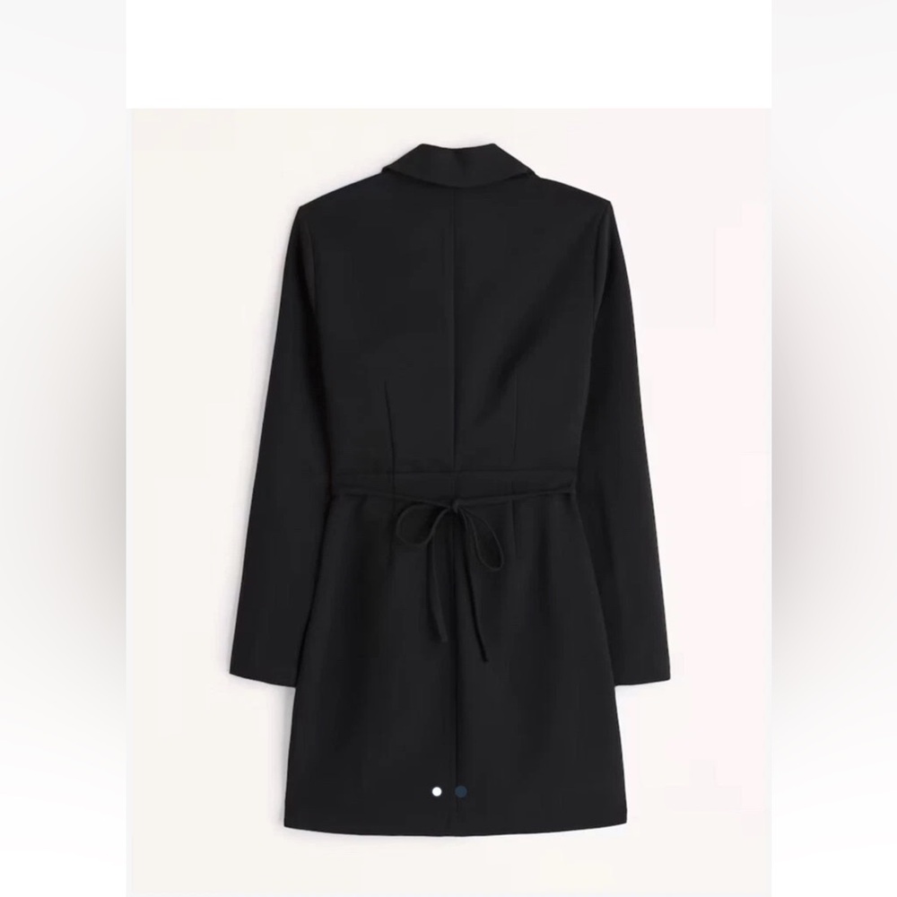 Abercrombie and Fitch Black Wrap Front cutout Blazer Dress NWT Size Medium